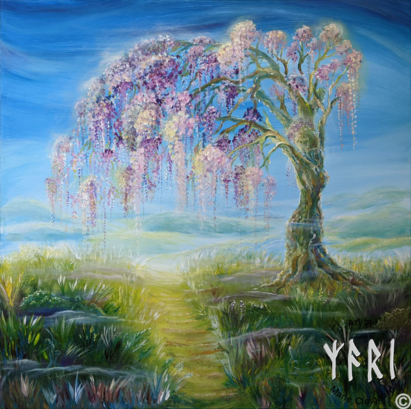 Forest spirits, skovfolk, skovnisser, whimsical, joyful, original art, artwork, pinserute dansk kunst, dansk kunstner Marie Cloigaard
