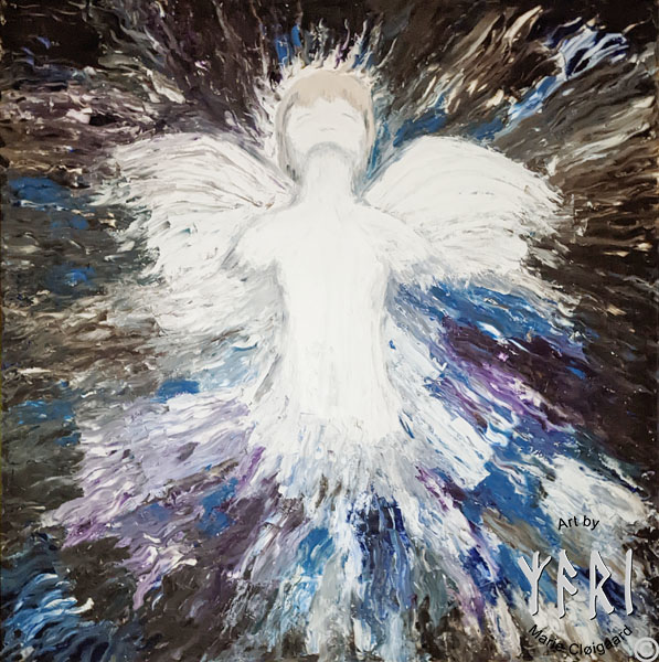 Forest spirits, skovfolk, skovnisser, whimsical, joyful, original art, artwork, pinserute dansk kunst, dansk kunstner Marie Cloigaard